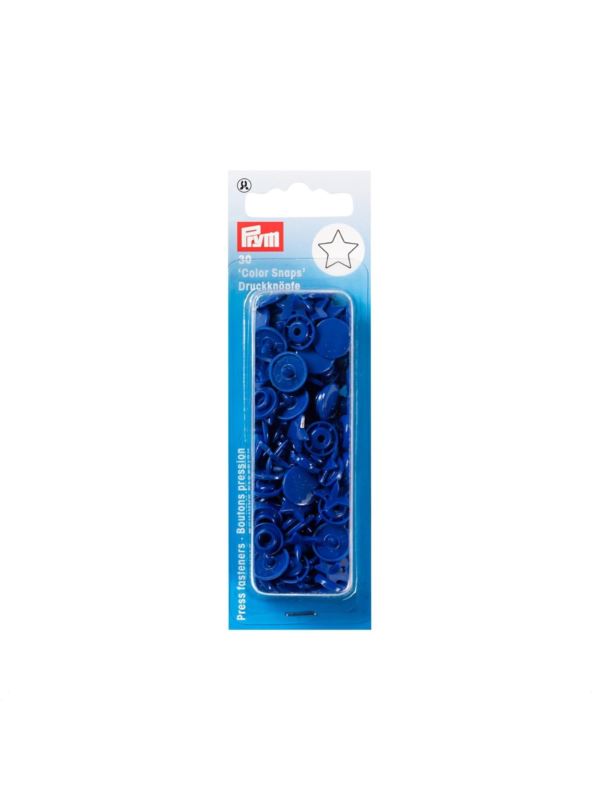 Napy plastikowe PRYM - 12,4 mm - gwiazdki - royal blue - 393216 - 30szt./opak.