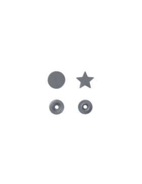 Napy plastikowe PRYM - 12,4 mm - gwiazdki - szare - 393245 - 30szt./opak.