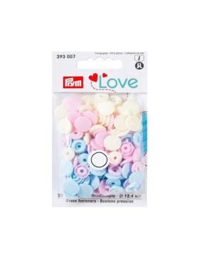 Napy plastikowe mix PRYM - Love - 12,4 mm - 393007 - 30szt./opak.