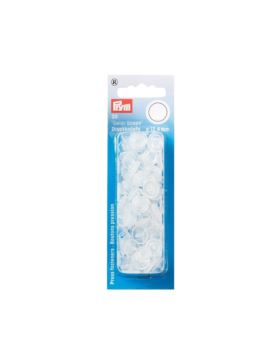 Napy plastikowe PRYM - 12,4 mm - przezroczyste (matowe) - 393198 - 30szt./opak.