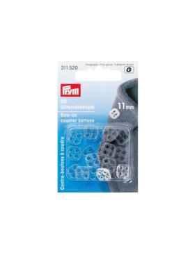 Guziki plastikowe PRYM - 11 mm - transparentne - 311520 - 20szt./opak.