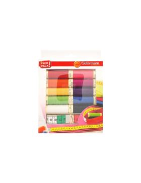 Zestaw nici uniwersalnych GUTERMANN + centymetr - 734581 - 10szt.x100mb/opak.