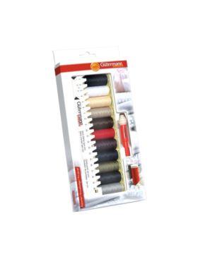 Zestaw nici uniwersalnych GUTERMANN + linijka i prujka - 734578 - 11szt.x100mb/opak.
