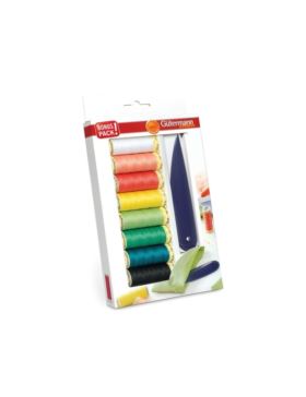 Zestaw nici uniwersalnych GUTERMANN + nożyk do wypychania brzegów - 734582 - 8szt.x100mb/opak.