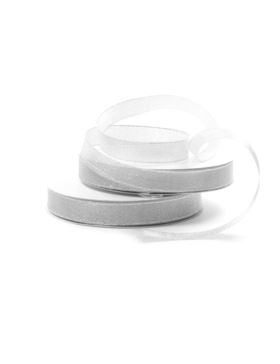 Wstążka brokatowa - 16 mm - srebrna - 45mb/szt.