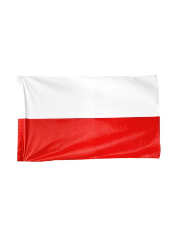 Flaga materiałowa - 75x120 cm - biało/czerwona