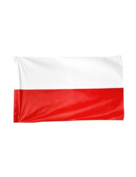 Flaga materiałowa - 75x120 cm - biało/czerwona