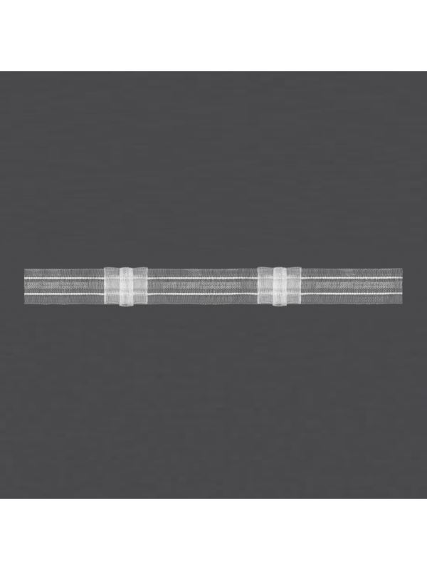 Taśma firanowa MAGAM transparentna z białym sznurkiem - 25 mm - 3 zakładki (marszczenie 1:2) - 5.25.200.2 - 50mb/opak.