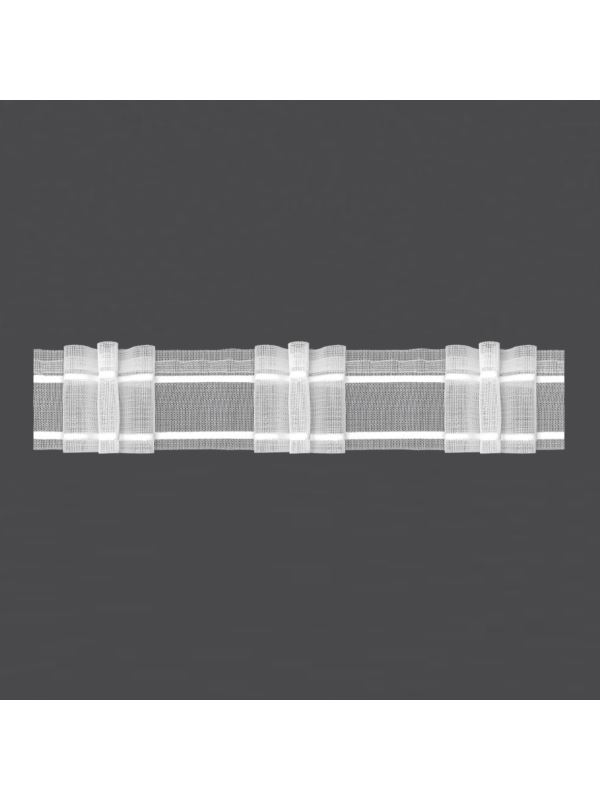 Taśma firanowa MAGAM transparentna z białym oplotem - 50 mm - 3 zakładki (marszczenie 1:2,5) - 5.50.250.4 - 50mb/opak.