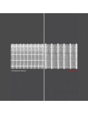 Taśma firanowa MAGAM transparentna - 100 mm - ołówek (marszczenie 1:2) - 2.100.200.3 - 50mb/opak.
