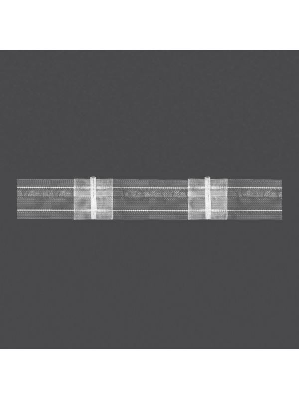Taśma firanowa MAGAM transparentna z białym sznurkiem - 40 mm - 3 zakładki (marszczenie 1:2) - 5.40.200.2 - 50mb/opak.