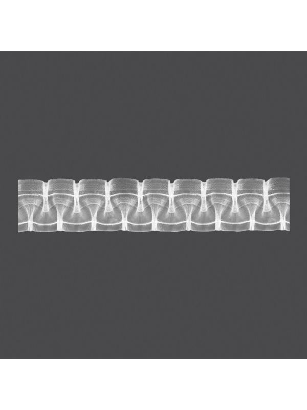 Taśma firanowa MAGAM transparentna z białym sznurkiem - 50 mm - smok (marszczenie 1:2) - 1.50.200.2 - 50mb/opak.