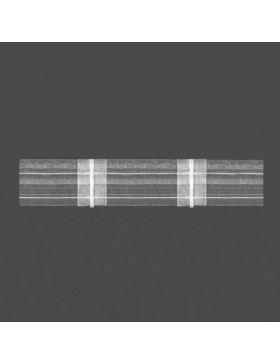 Taśma firanowa MAGAM transparentna z białym sznurkiem - 50 mm - 3 zakładki (marszczenie 1:2) - 5.50.200.2 - 50mb/opak.