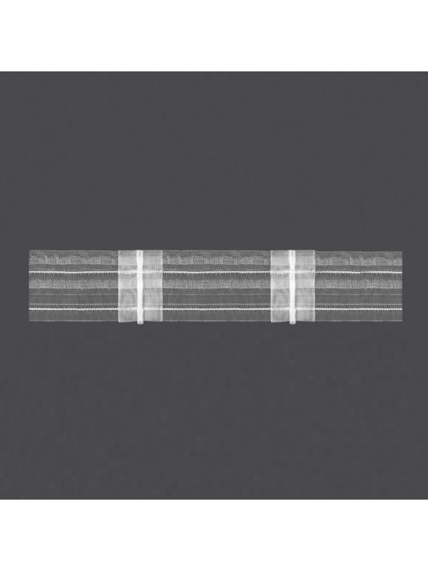 Taśma firanowa MAGAM transparentna z białym sznurkiem - 50 mm - 3 zakładki (marszczenie 1:2) - 5.50.200.2 - 50mb/opak.