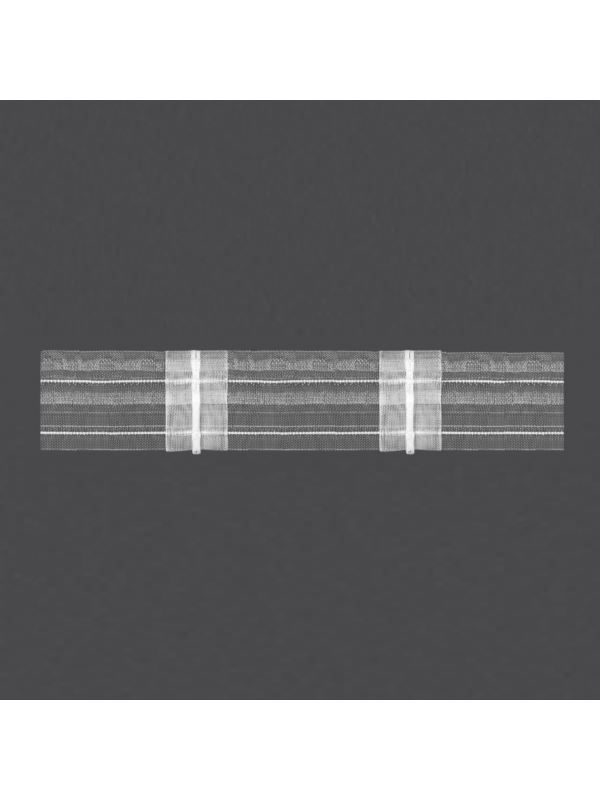 Taśma firanowa MAGAM transparentna z białym sznurkiem - 50 mm - 3 zakładki (marszczenie 1:2,5) - 5.50.250.2 - 50mb/opak.