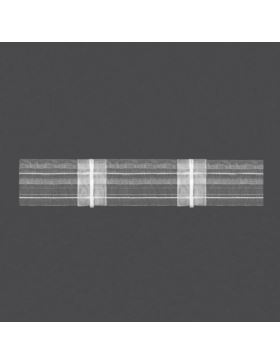Taśma firanowa MAGAM transparentna z białym sznurkiem - 50 mm - 3 zakładki (marszczenie 1:2,5) - 5.50.250.2 - 50mb/opak.