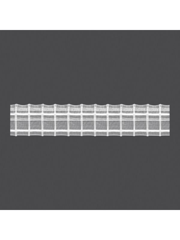 Taśma firanowa MAGAM transparentna z białym oplotem - 50 mm - ołówek (marszczenie 1:2) - 2.50.200.4 - 50mb/opak.
