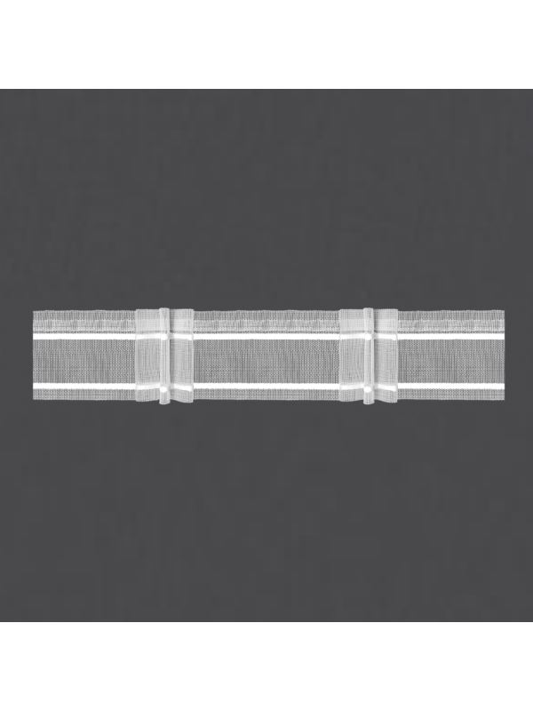 Taśma firanowa MAGAM transparentna z białym oplotem - 50 mm - 3 zakładki (marszczenie 1:2) - 5.50.200.4 - 50mb/opak.
