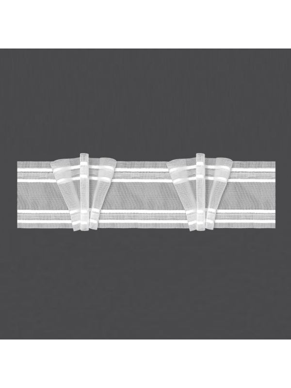 Taśma firanowa MAGAM transparentna z białym oplotem - 75 mm - 3 zakładki (marszczenie 1:2,2) - 5.75.220.4 - 50mb/opak.