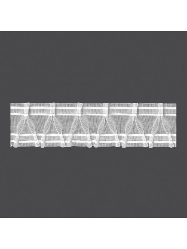 Taśma firanowa MAGAM transparentna z białym oplotem - 75 mm - typ V (marszczenie 1:2) - 8.75.200.4 - 50mb/opak.