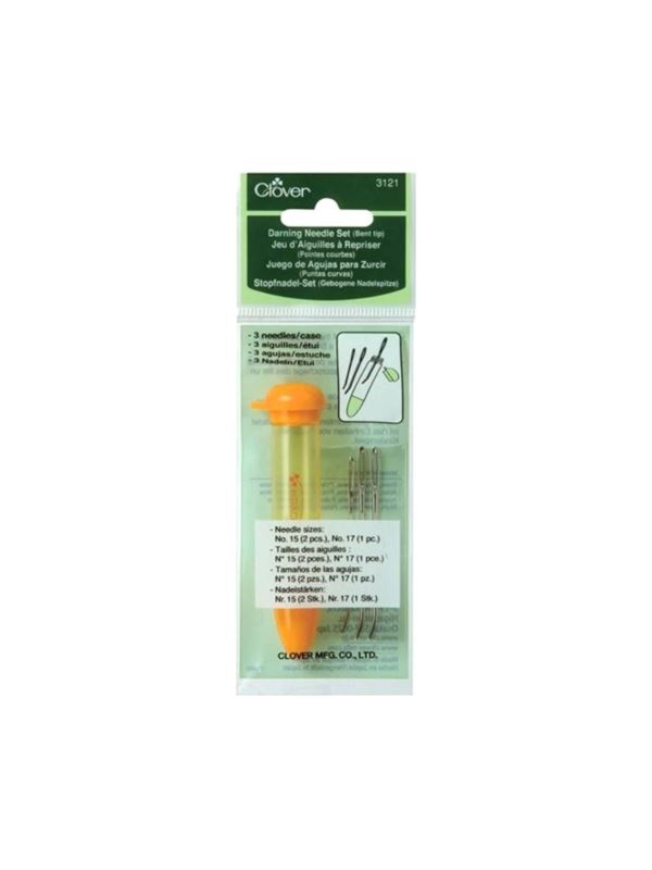Igły ręczne do wełny w etui CLOVER - zakrzywione - 3121 - 3szt./opak.