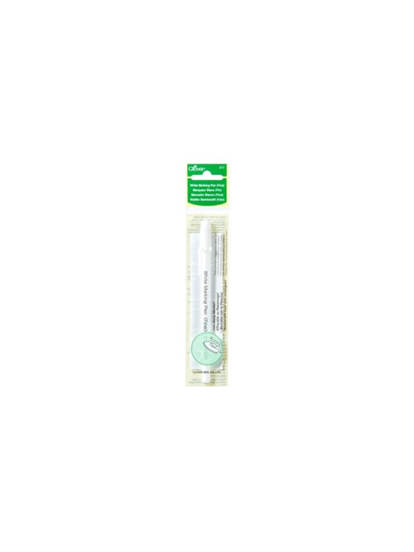 Pióro zaznaczające cienkie CLOVER - białe - 517