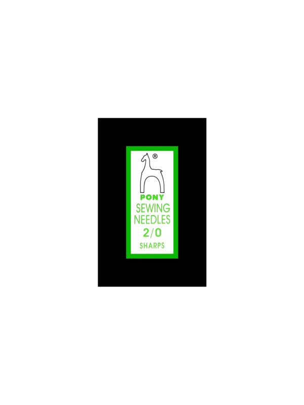 Igły do szycia ręcznego ostre PONY - SHARPS 2/0 - 52,0 mm - 01114 - 25szt./opak.