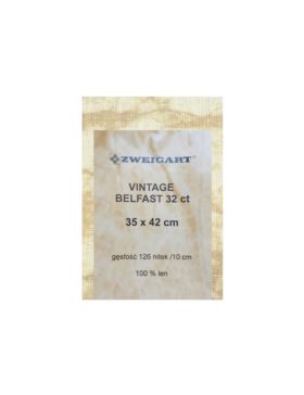 Kanwa lniana ZWEIGART - Belfast 32ct Vintage - 35x42 cm