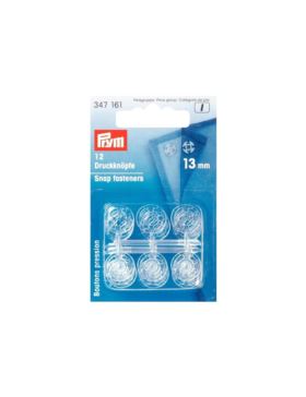 Zatrzaski plastikowe PRYM - 13 mm - transparentne - 347161 - 12szt./opak.