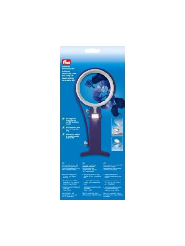 Lupa z diodą LED PRYM - 11 cm - 610380