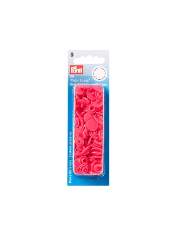 Napy plastikowe PRYM - 12,4 mm - koralowe - 393133 - 30szt./opak.