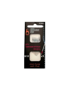 Igły ręczne do dokładnego ściegu PONY - CREWELS 8/10 - 04871 - 9szt./opak.
