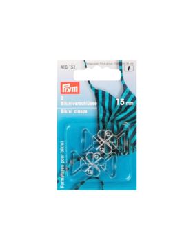 Zapięcia do bikini plastikowe PRYM - 15 mm - transparentne - 416151 - 2szt./opak.