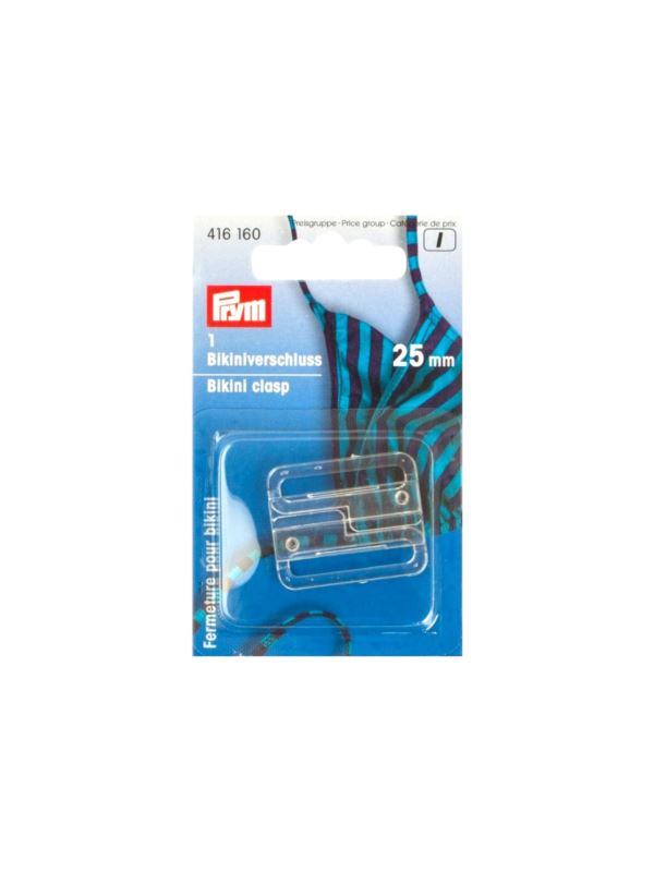 Zapięcie do bikini plastikowe PRYM - 25 mm - transparentne - 416160