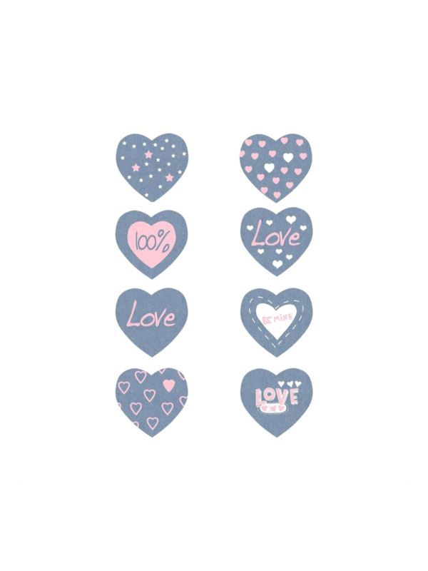 Aplikacje termoprzylepne drukowane LECCO - Heart Love - 06445 - 40szt./opak.