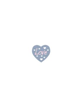 Aplikacje termoprzylepne drukowane LECCO - Heart Love - 06445 - 40szt./opak.