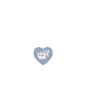 Aplikacje termoprzylepne drukowane LECCO - Heart Love - 06445 - 40szt./opak.