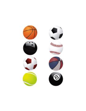 Aplikacje termoprzylepne drukowane LECCO - Balls - 06471 - 40szt./opak.