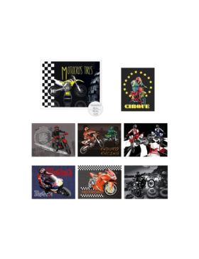 Aplikacje termoprzylepne drukowane LECCO - Moto - 06431 - 40szt./opak.