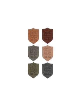 Aplikacje termoprzylepne grawerowane LECCO - Shield - 00514.007 - 24szt./opak.
