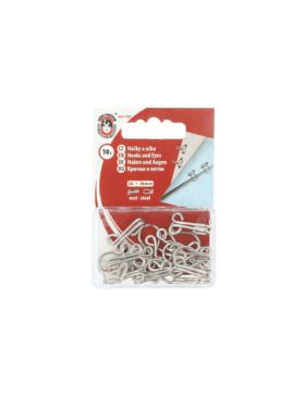 Haftki metalowe KOH-I-NOOR 4/0 - 18 mm - niklowane - 5x10szt./opak.