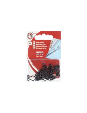 Haftki metalowe KOH-I-NOOR 1 - 14 mm - czarne - 5x10szt./opak.