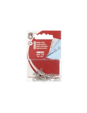 Haftki metalowe KOH-I-NOOR 4 - 10 mm - niklowane - 5x10szt./opak.