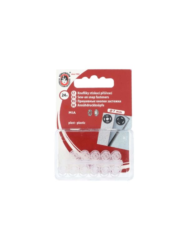 Zatrzaski plastikowe KOH-I-NOOR 1/2 - 7 mm - białe - 5x24szt./opak.