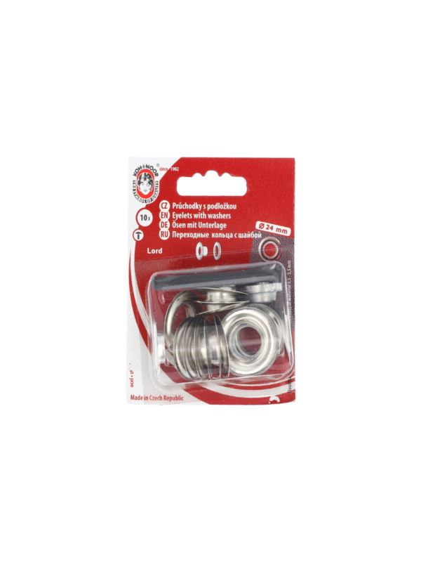 Oczka metalowe KOH-I-NOOR 12 - 24 mm - niklowane - 10szt./opak.