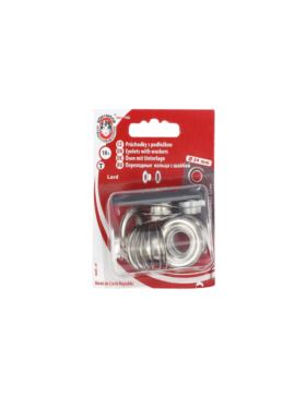 Oczka metalowe KOH-I-NOOR 12 - 24 mm - niklowane - 10szt./opak.
