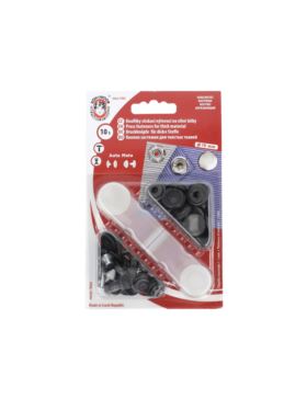Napy metalowe KOH-I-NOOR - Auto Moto - 15 mm - czarne - 10szt./opak.