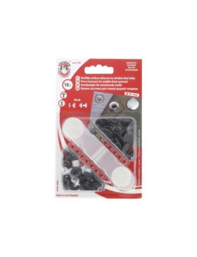 Napy metalowe KOH-I-NOOR - Wuk - 15 mm - czarne - 10szt./opak.