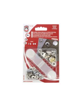Napy metalowe KOH-I-NOOR - Wuk - 15 mm - niklowane - 10szt./opak.