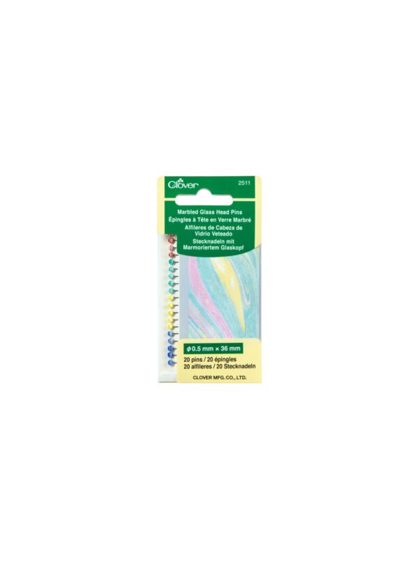 Szpilki z szklaną główką CLOVER - 0,50x36 mm - 2511 - 20szt./opak.